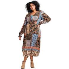 Avenue Midi Dresses Avenue Plus Size Allure V-Neckline Dress