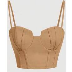 M Corsets Shein Camel Conch Mermaid Core Solid Bustier Corset