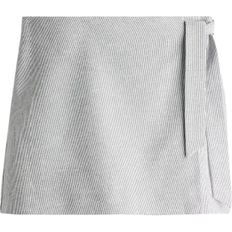 Byxkjolar H&M Linen Blend Skort - White/Striped