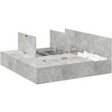Frame Beds vidaXL Storage Concrete Grey 200x200 cm Frame Bed