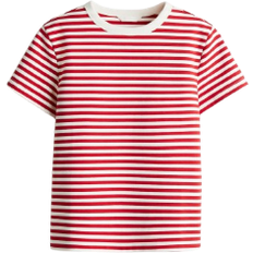 H&M Cotton T-shirt - White/Red Striped