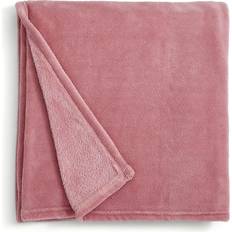 Dunelm Soft Fleece Blankets Pink (170x130cm)