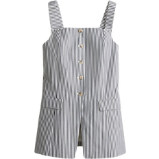 H&M Overtøj H&M Long Waistcoat - White/Striped