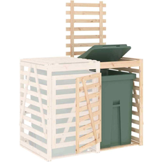 Schuppen für Mülleimer vidaXL Erweiterung Für Mülltonnenbox Massivholz Kiefer Braun (Gebäudefläche )