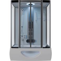 Duschen TroniTechnik Duschtempel Ikaria 135x80x220cm mit Badewanne 1350x800x2200mm
