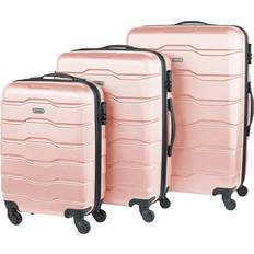 VonHaus Luggage Set of 3 - Pink