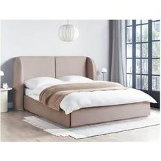 180cm Beds Beliani Super King Size Ottoman Fabric 180 x 200 cm Frame Bed