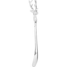 Happy Larry Stag Head Marylou Sculpture Silver 53cm H x 10cm W x 5cm D Figurine