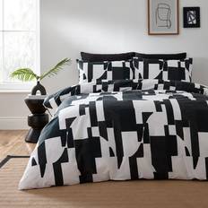 Dunelm Maxim Geo Duvet Cover Black, White (230x220cm)