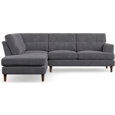 Dunelm Cooper Aqua Clean Chenille Grey Sofa 262cm 4 Seater