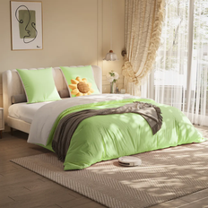 fortuna Lai Reversible Duvet Cover Green, White (210x140cm)