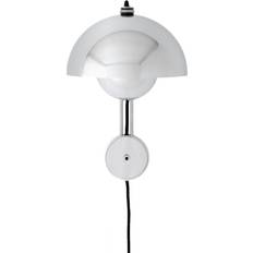 &tradition flowerpot vp8 &Tradition Flowerpot VP8 Vermilion Chrome-Plated Vägglampa