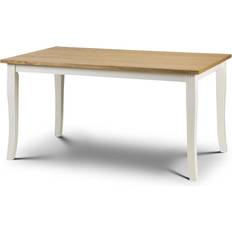 Beige Dining Tables Julian Bowen Davenport ‎Ivory/Light Oak Dining Table 90x150cm
