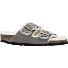 Birkenstock Arizona Shearling Suede Leather - Stone Coin