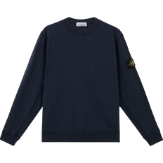 Stone Island 6100020 MALFILÉ Fleece 'OLD' Effect Crewneck Sweatshirt - Blue Marine