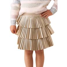 Gold Skirts Children's Clothing Angel & Rocket Kids Tiered Rara Party Skirt