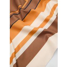 Stripes - Women Accessories Mango Striped Satin Scarf Woman - Ecru