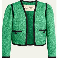 Valentino Floral Quilted Matelassé Jacket - Green