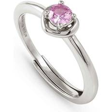 Nomination Silver Rings Nomination Love Pink Heart Ring Adjustable - Silver