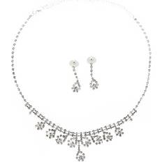 Crystal - Women Jewellery Sets Sodial Bridal Wedding Crystal Necklace Earrings Set