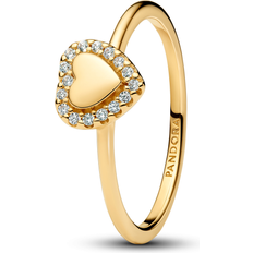 Pandora Halohjärta Ring Guld