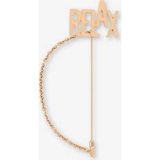 Dam - Guld Broscher Moschino Mässingsnål Dam Accessoarer Dam