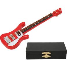 Röda Broscher Goolrc Electric Bass Brooch Handicraft Miniature Bass Model - Red Rounded