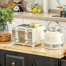 Toaster and kettle Homcom 1.7L 3000W Fast Boil Electric Kettle Toaster Set