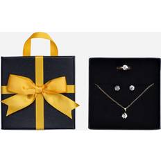 Montini Smyckesset Montini Guldfärgat Klassiskt Smyckeset Ring Örhängen Halsband