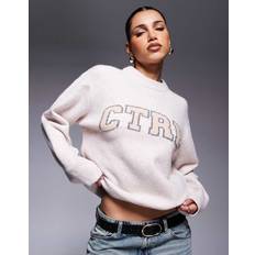 Oversized Fluffy Knitted Jumper - Pink