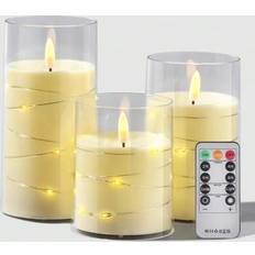 LED Candles Shein 1 3pcs Flameless Candles With Built-In Fairy Lights LED Candle