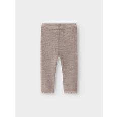 Gråa Strumpbyxor & Stay-ups Name It Nbfwang Wool Needle Legging Solid Noos - Beige