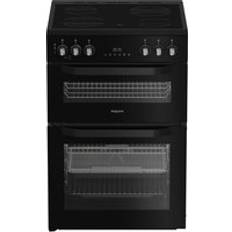 Ovens Hotpoint HDE6VDCASB 60cm Double Oven Electric Cooker Black