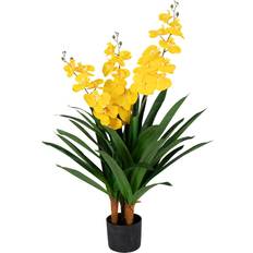 Orkidé 100 cm 3-Grenad Gula Blommor