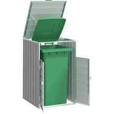 Schuppen für Mülleimer vidaXL Wheelie Bin Storage Single Bin Grey 72x81x115 cm (Building Area )