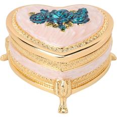 Jewellery Boxes on sale Goolrc Vintage Heart Shape Multipurpose Zinc Trinket Blue