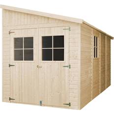 Dépendances Timbela Abri de Jardin en Bois Naturel H244x218x416 cm 8 m2 (Surface du bâtiment )