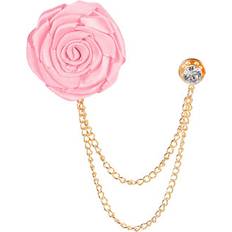 Pink Brooches Uxcell Rose Flower Brooch Pin Lapel Pin For Men - Pink