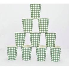 Green Paper Cups Shein Buffalo Plaids Paper Cups 10pcs 20pcs 50pcs