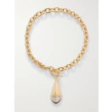 Goldfarbene Kette Mit Harz - One Size
