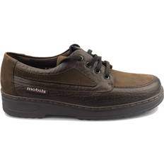 Nubuck Derby Mephisto Bred Pasform Læder Snøresko Til Mænd - Brun