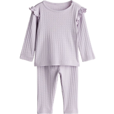 H&M Printed Cotton Pyjamas - Light Purple