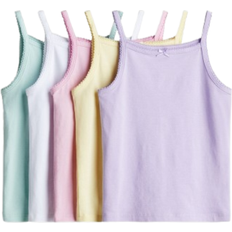 H&M Jersey Vest Tops - Light Yellow/Pink/Purple (0750623050)