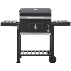 Casa.Pro Barbacoa De Carbón Arnad Con 2 Estantes Acero 105 x 135 x 48 cm