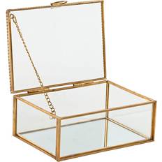 Gold Jewellery Storage Home ESPRIT Golden Metal Crystal Jewelry Box - Elegant