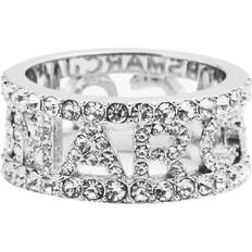 Marc Jacobs Ringar Marc Jacobs Silver Monogram Pave Kristallring Dam - Silver