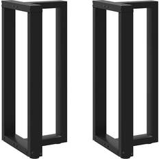vidaXL T-Shaped Black Table Leg 91cm 2pcs