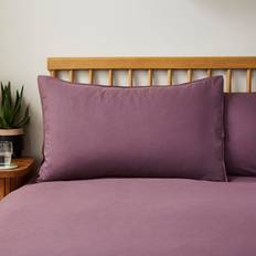 Purple Pillow Cases Dunelm Super Soft Washed Microfibre Plain Standard Pillow Case Purple (76x48cm)