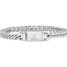 Mens Bracelet Oxidized Stainless Steel Curb Link Chain