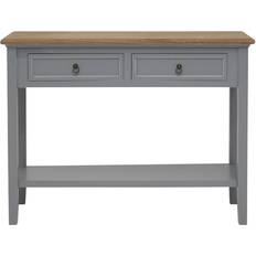 Premier Housewares Henley Antique Grey Console Table 34.5x99cm